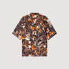 Camisa estampada cuello italiano