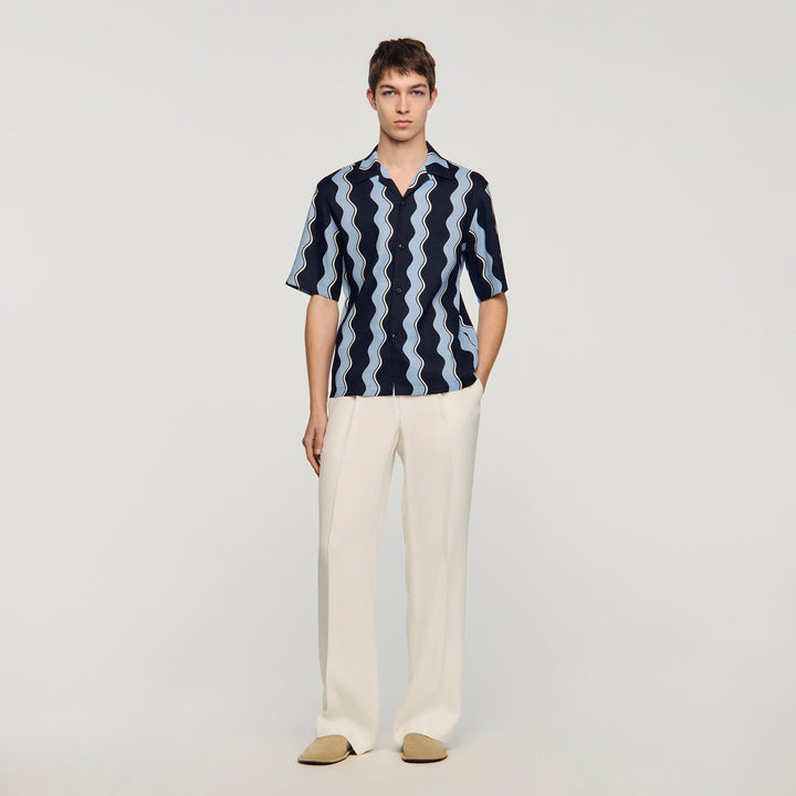 Camisa de lino con estampado