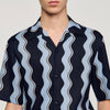 Camisa de lino con estampado