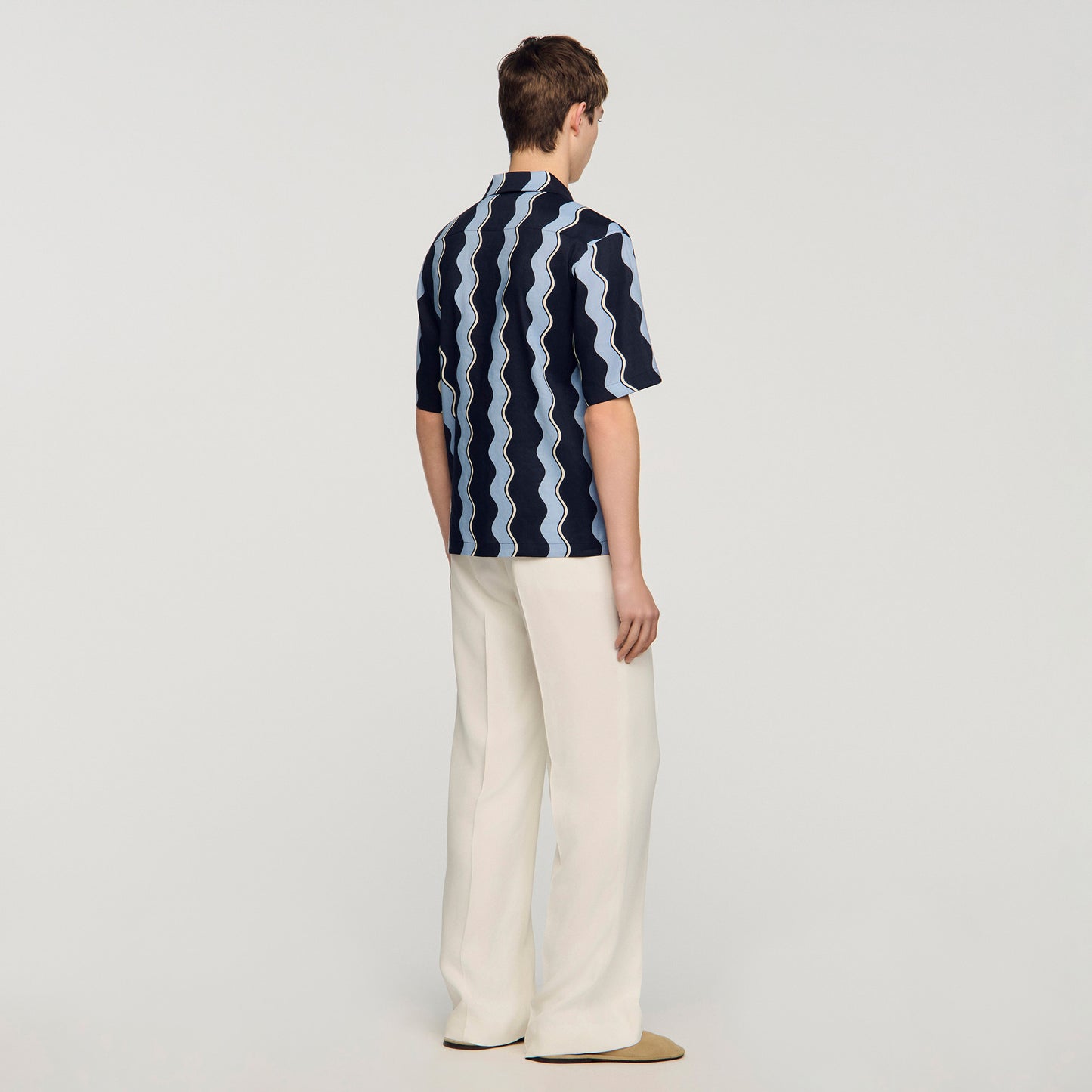 Camisa de lino con estampado