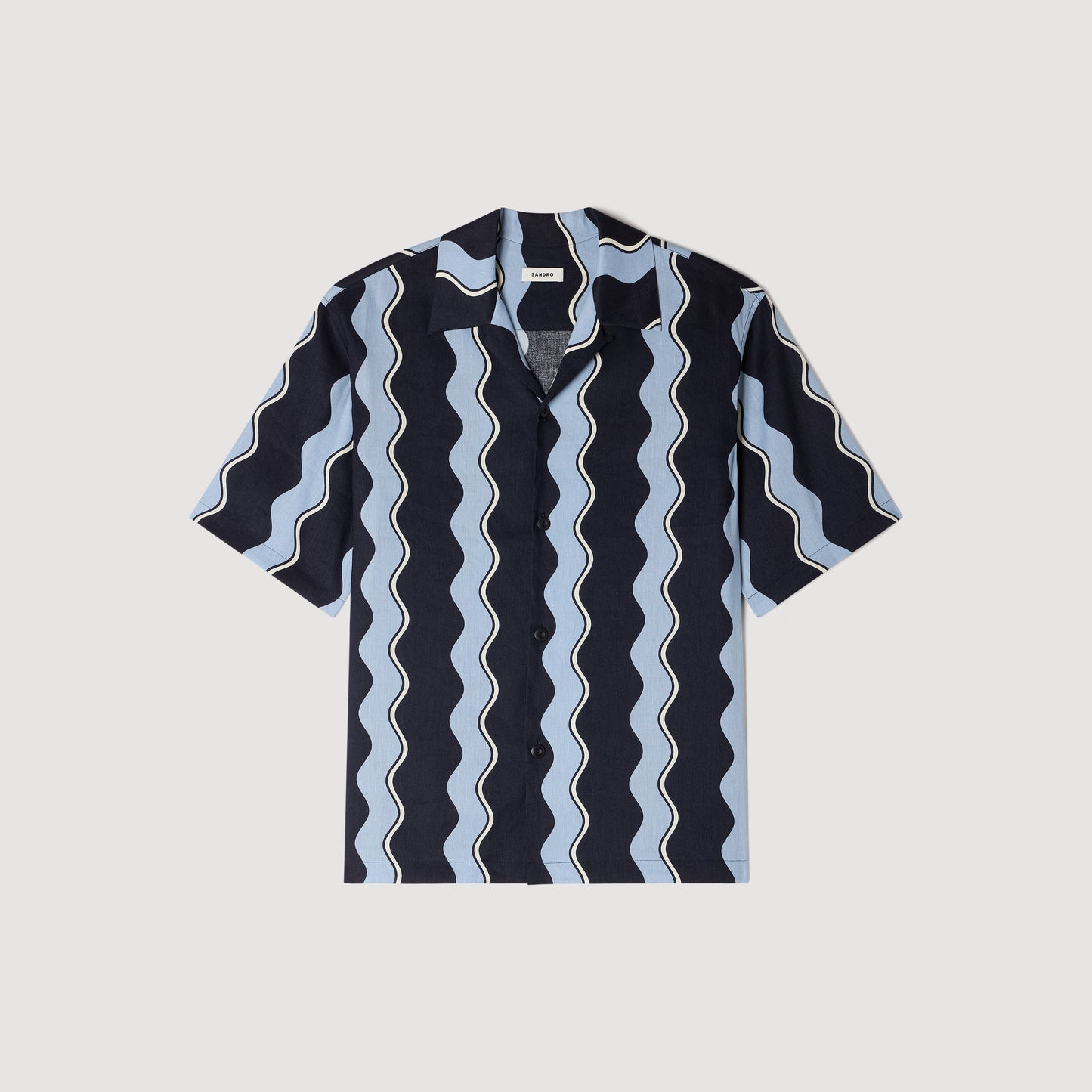 Camisa de lino con estampado