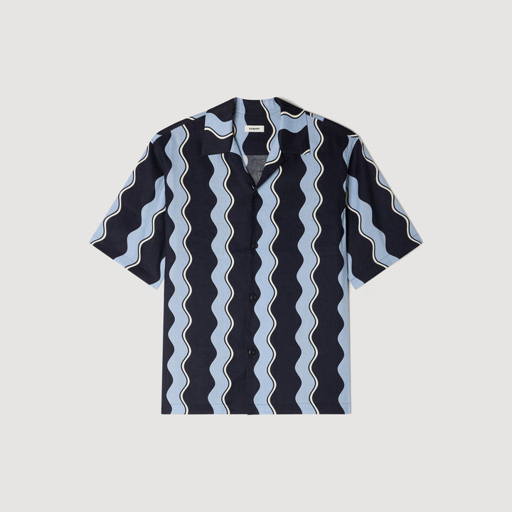 Camisa de lino con estampado
