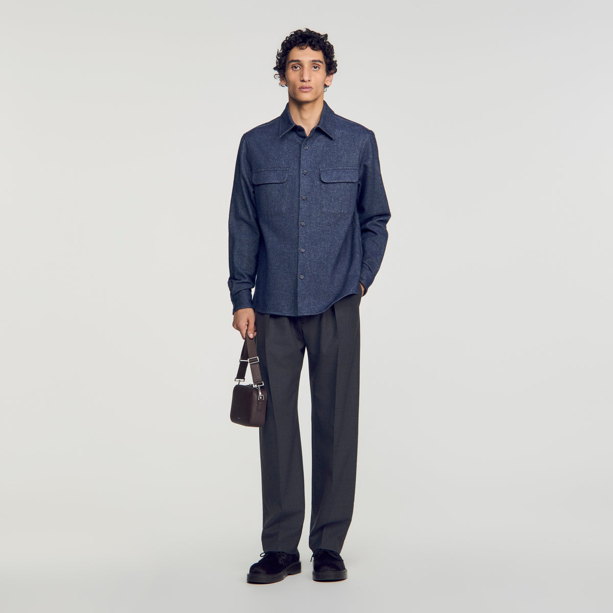 Camisa de franela de algodón