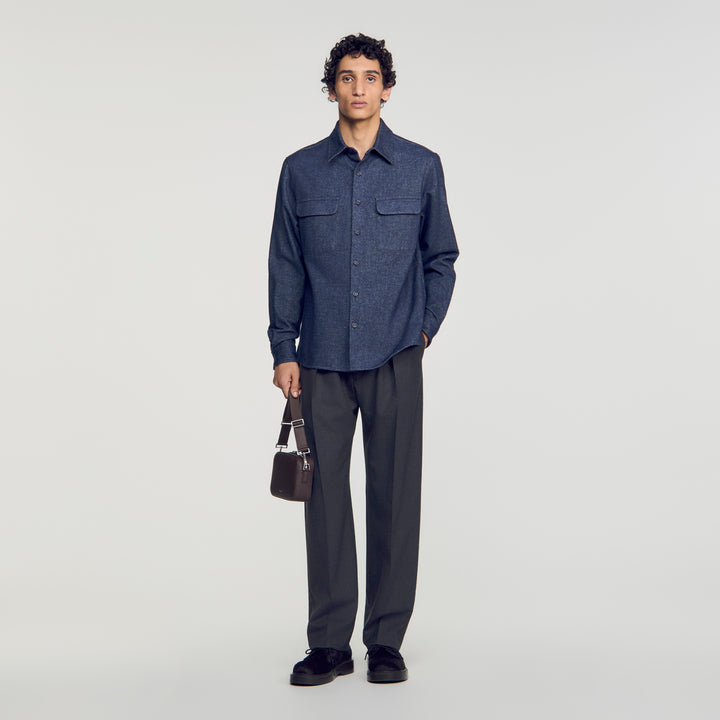Camisa de franela de algodón