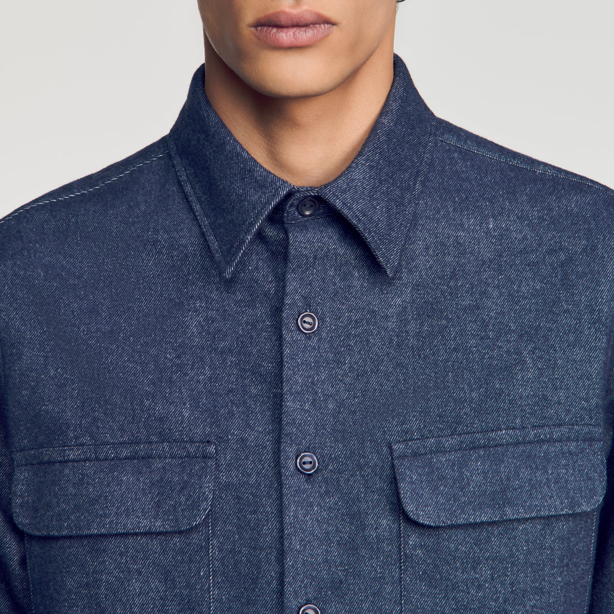 Camisa de franela de algodón