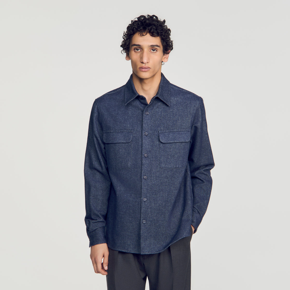 Camisa de franela de algodón