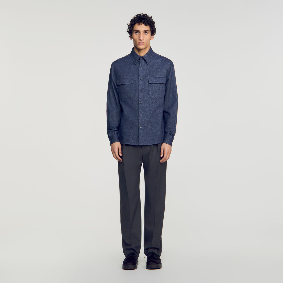Camisa de franela de algodón