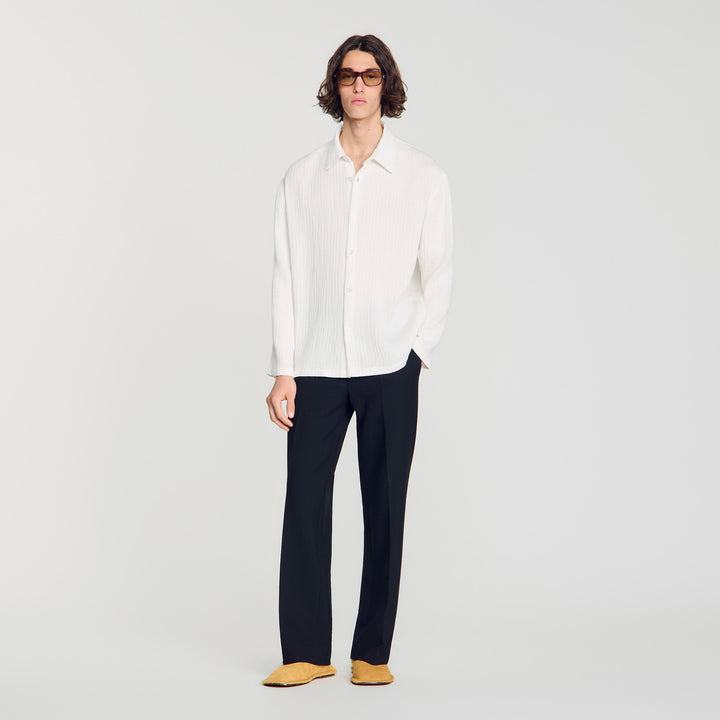 Camisa fluida efecto arrugado