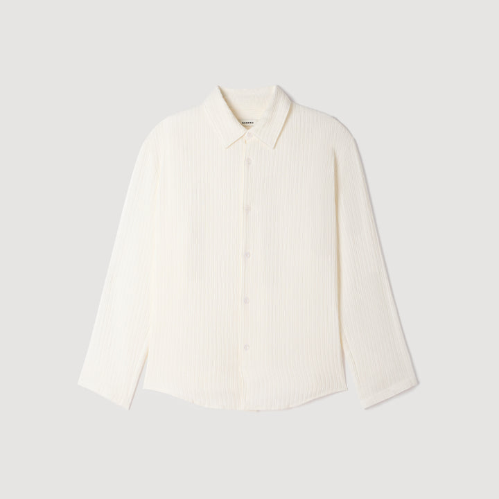 Camisa fluida efecto arrugado