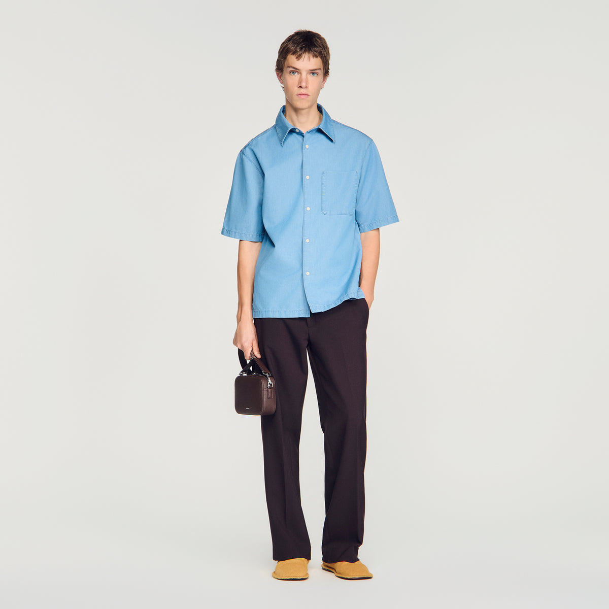 Camisa ancha efecto lavado