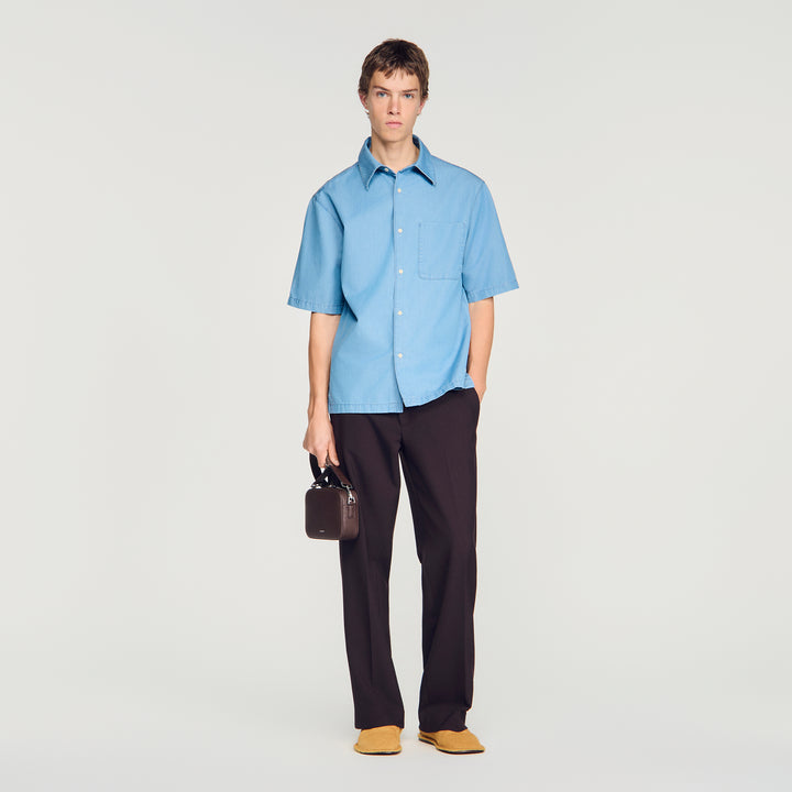 Camisa ancha efecto lavado