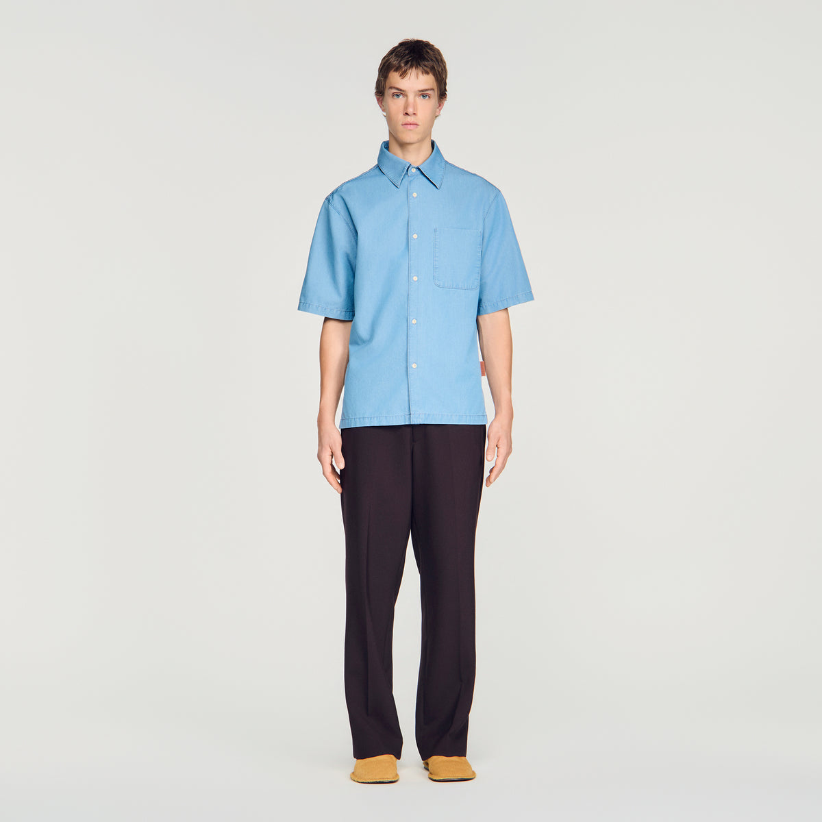 Camisa ancha efecto lavado