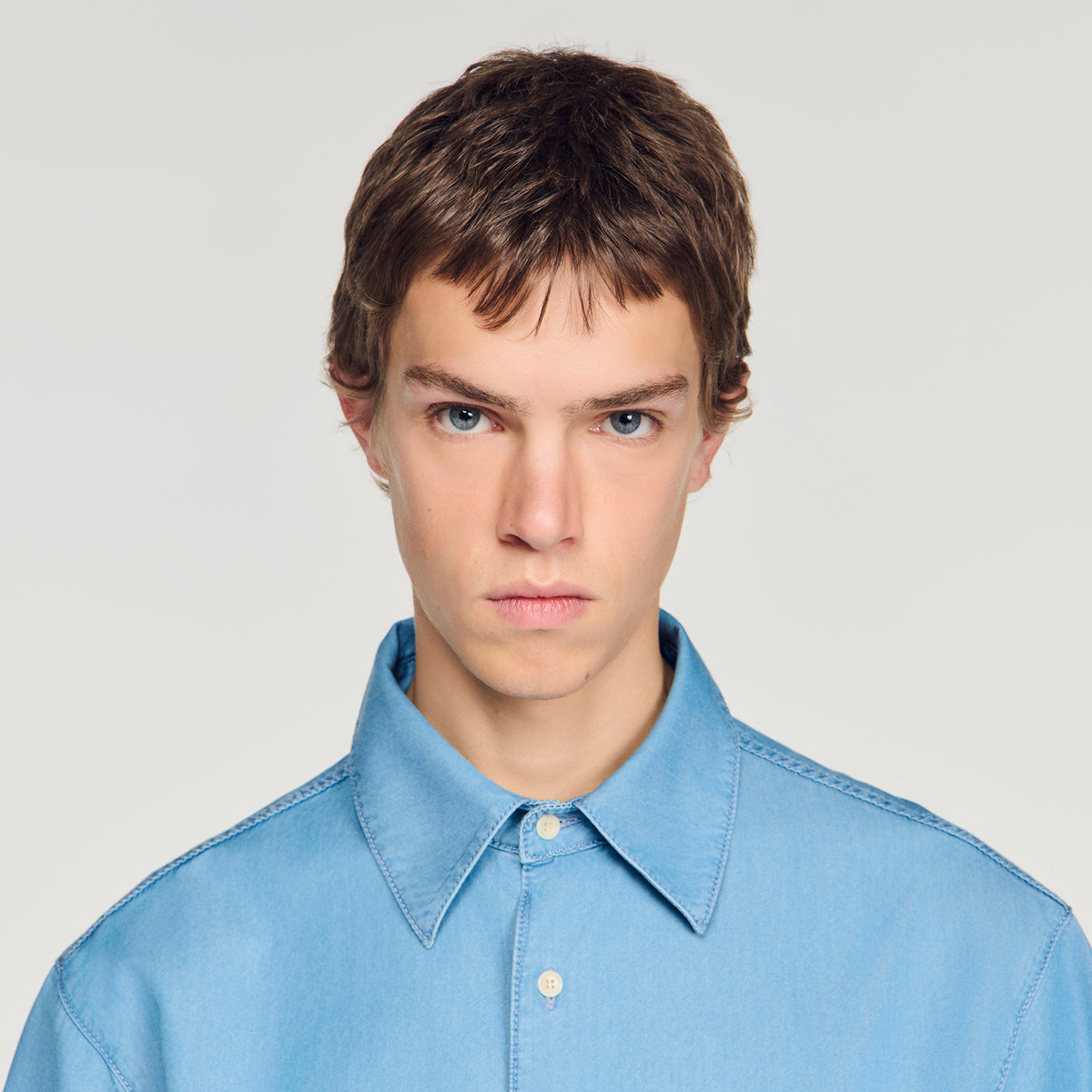 Camisa ancha efecto lavado