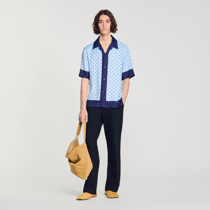 Camisa con motivo micro cross