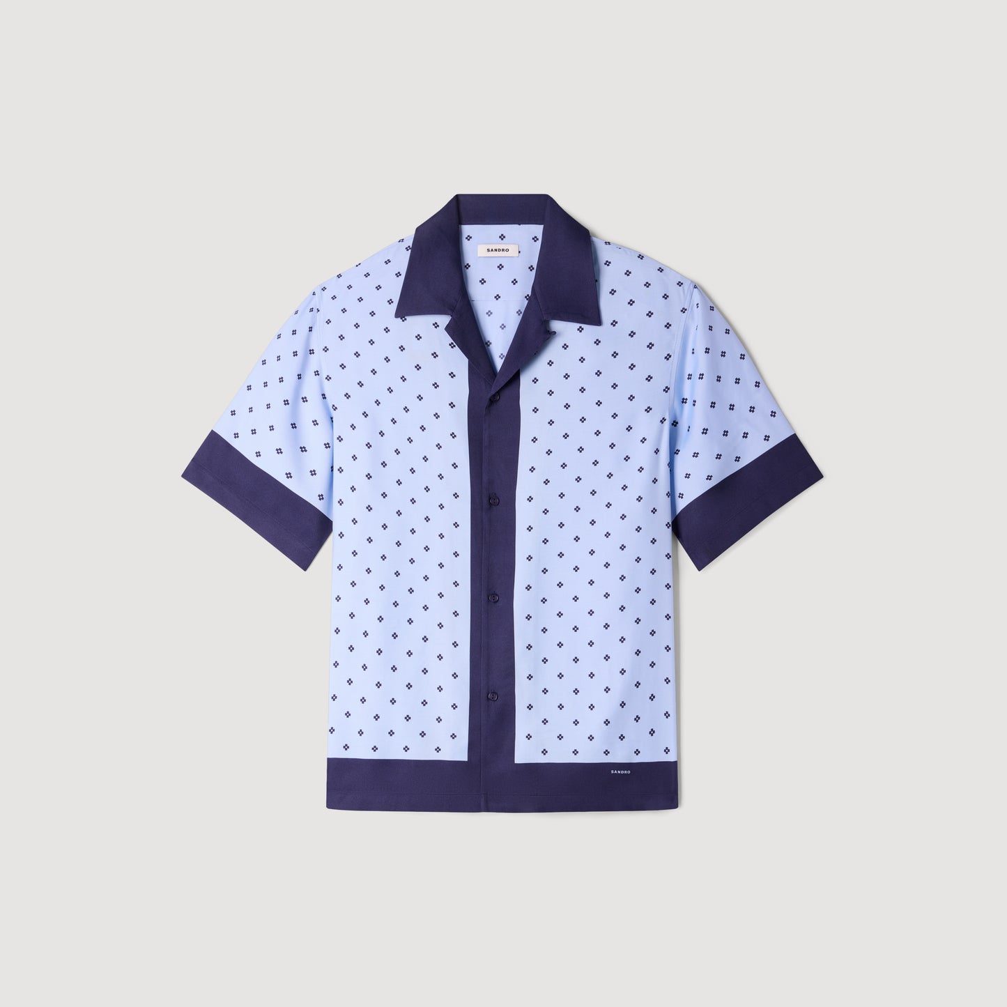 Camisa con motivo micro cross