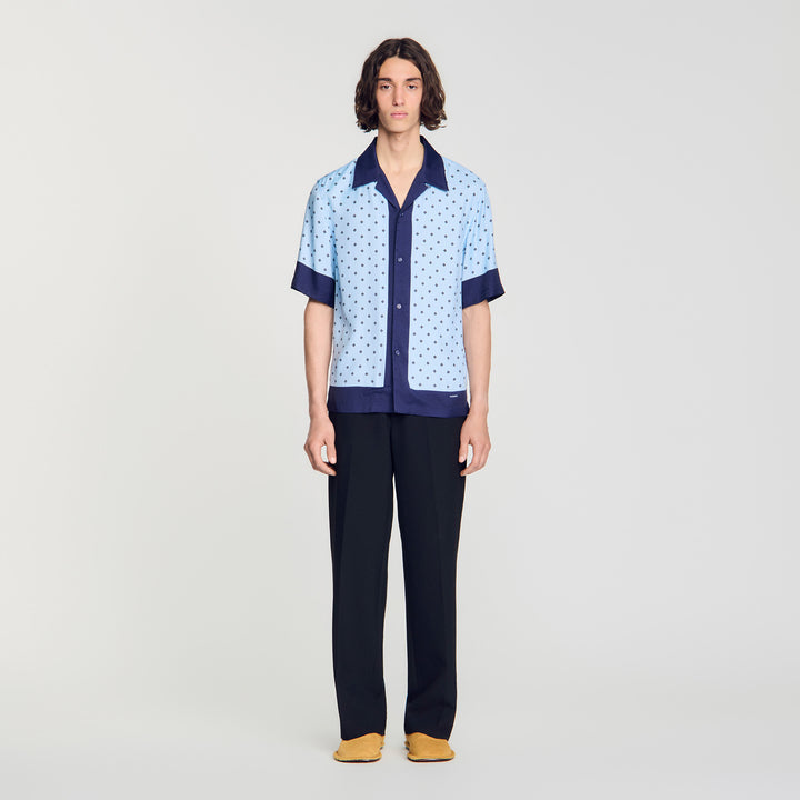 Camisa con motivo micro cross