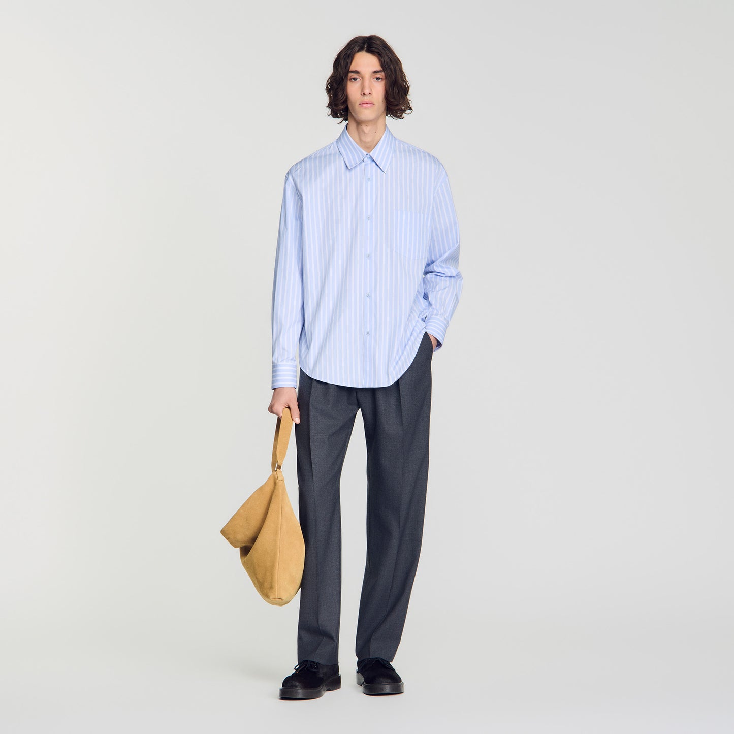 Camisa de algodón de rayas