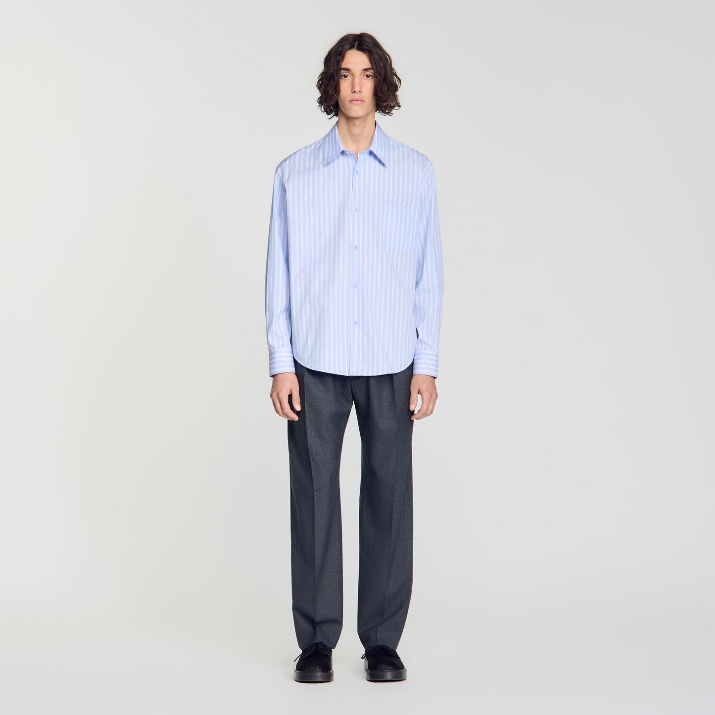Camisa de algodón de rayas