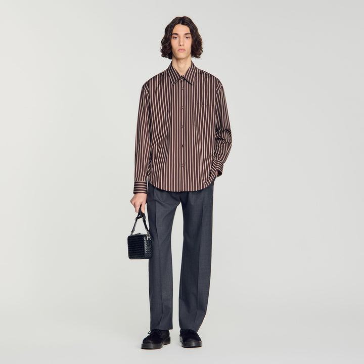 Camisa de algodón de rayas