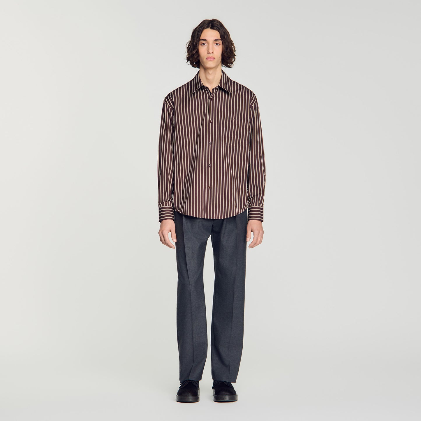 Camisa de algodón de rayas