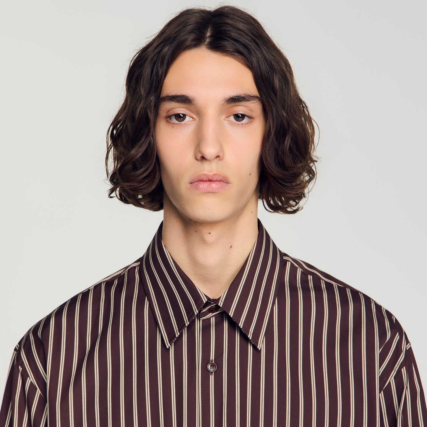Camisa de algodón de rayas