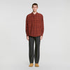 Camisa con flocado de terciopelo