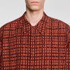 Camisa con flocado de terciopelo