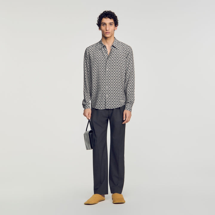 Camisa fluida con estampado de cadenas