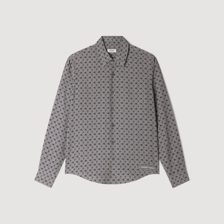 Camisa fluida con estampado de cadenas