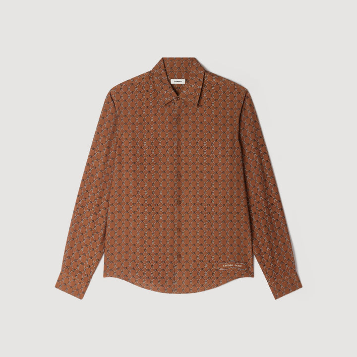 Camisa fluida con estampado de cadenas