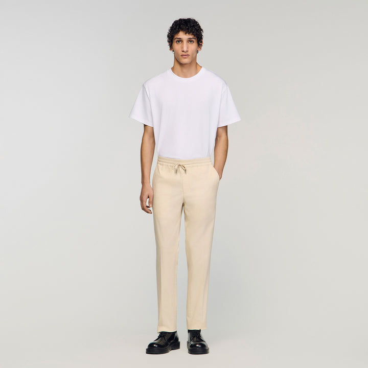 Pantalón recto elástico