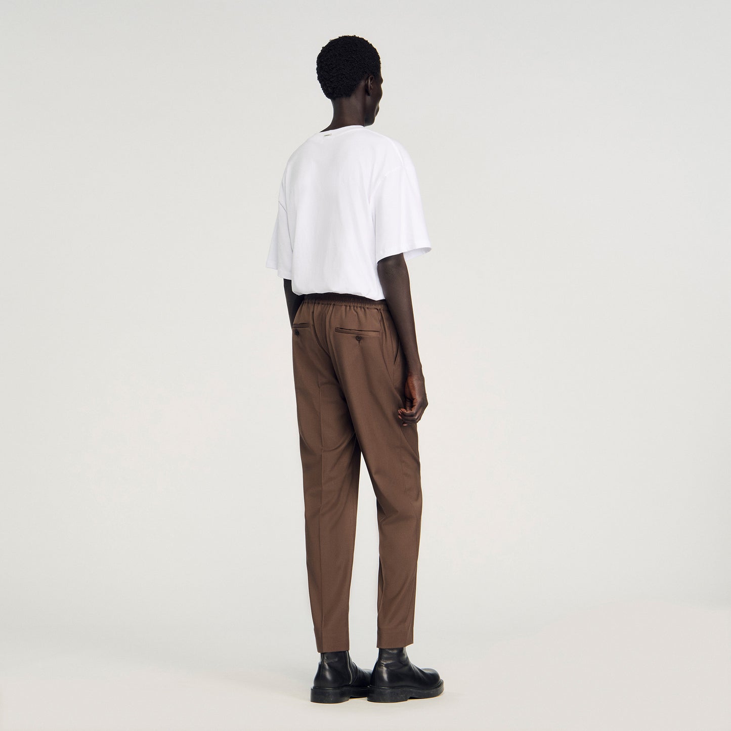 Pantalón recto elástico