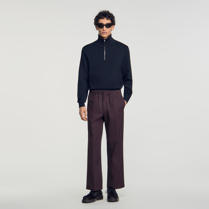 Pantalón ancho con cintura elástica
