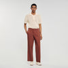 Pantalón ancho de algodón elástico