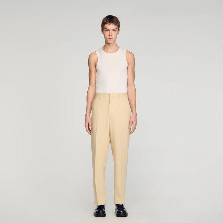 Pantalón de lino y algodón oversize