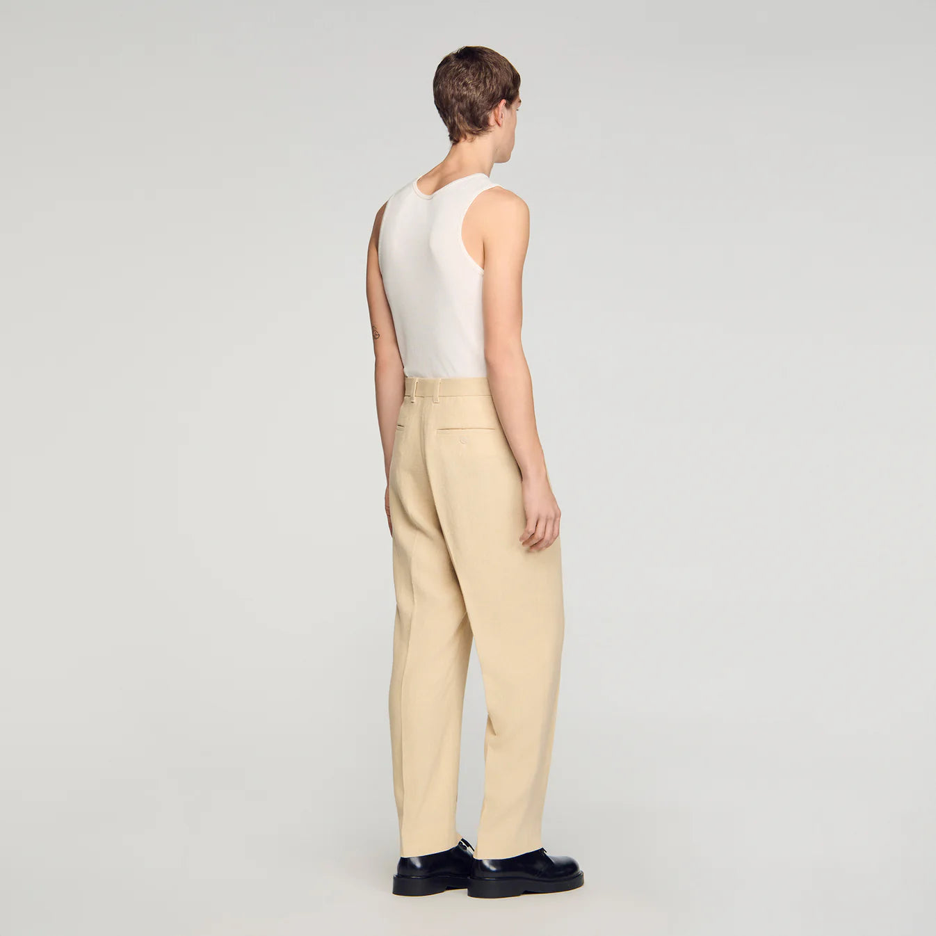 Pantalón de lino y algodón oversize