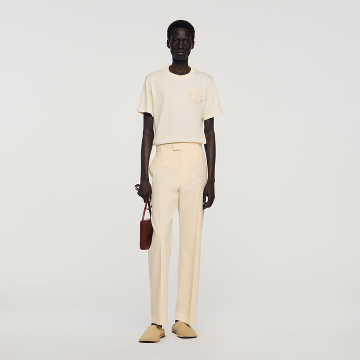 Pantalón ancho de algodón