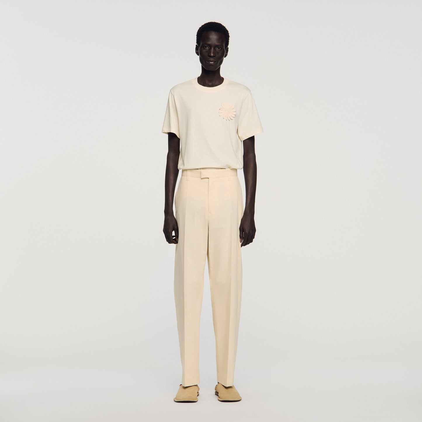 Pantalón ancho de algodón