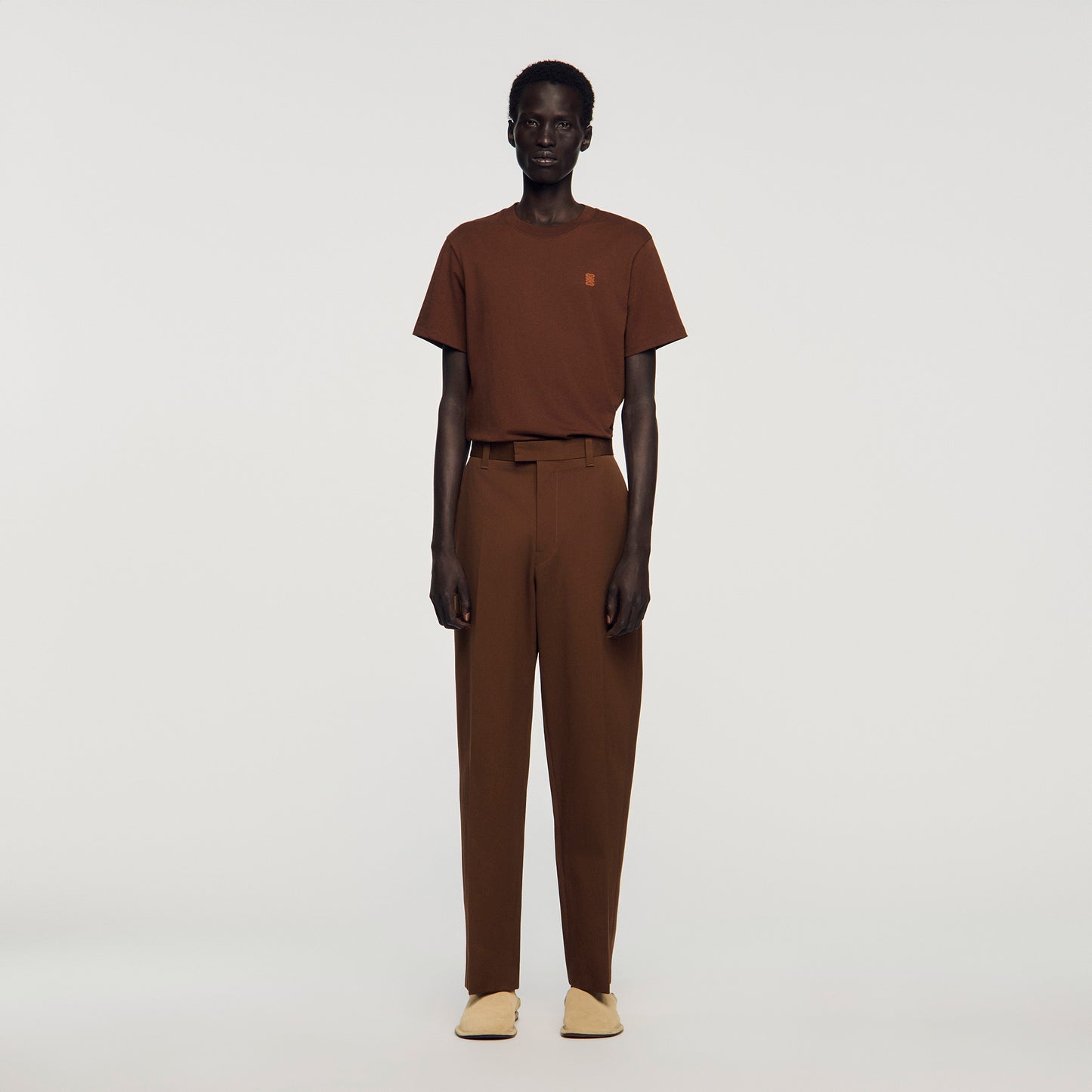 Pantalón ancho de algodón