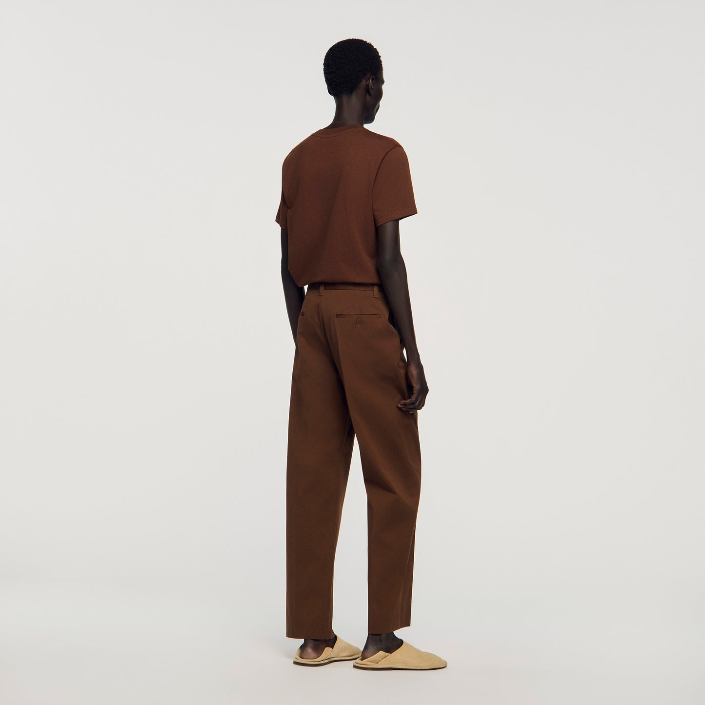 Pantalón ancho de algodón