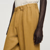 Pantalón ancho de lino elástico