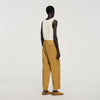 Pantalón ancho de lino elástico