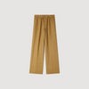 Pantalón ancho de lino elástico