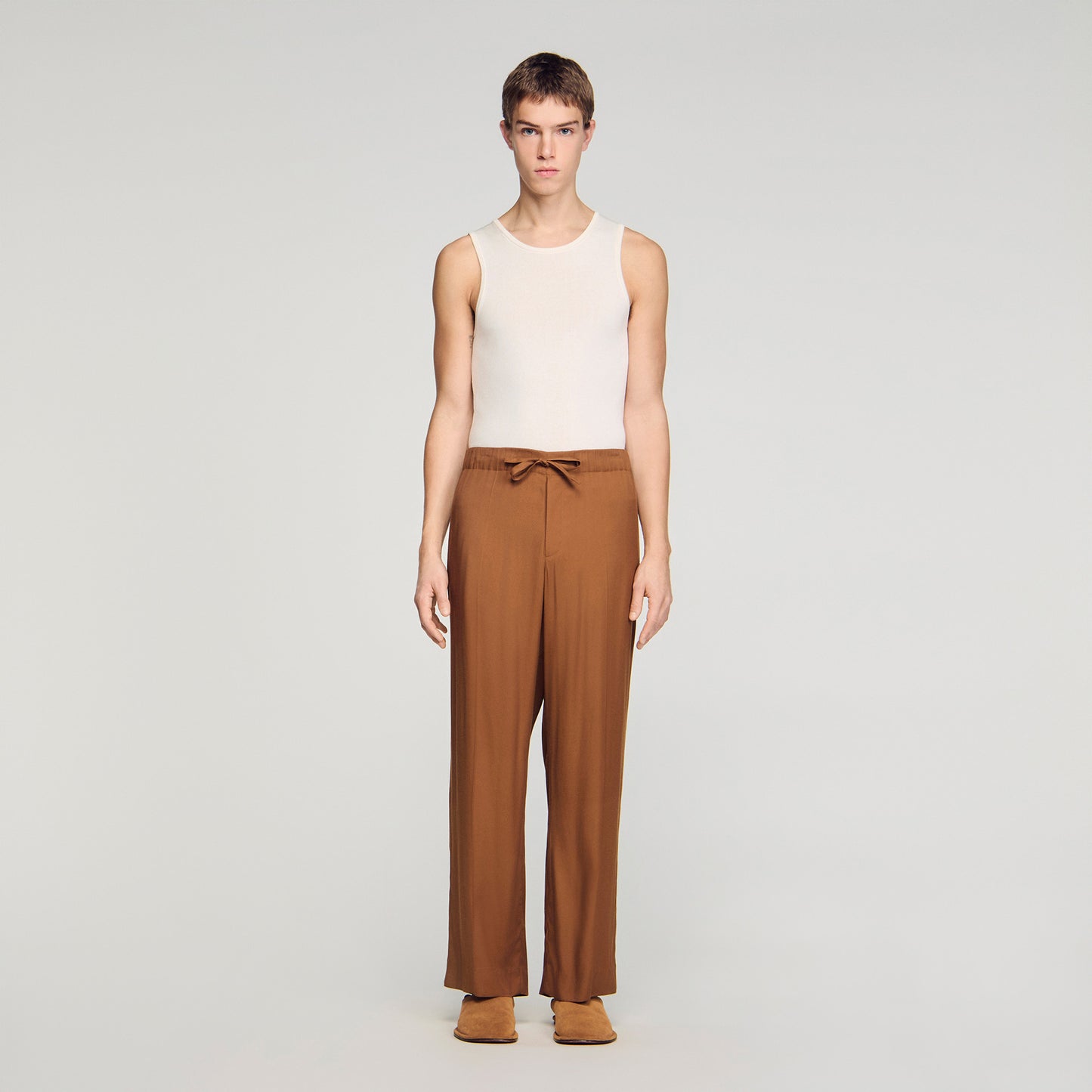 Pantalón fluido elástico con cordón