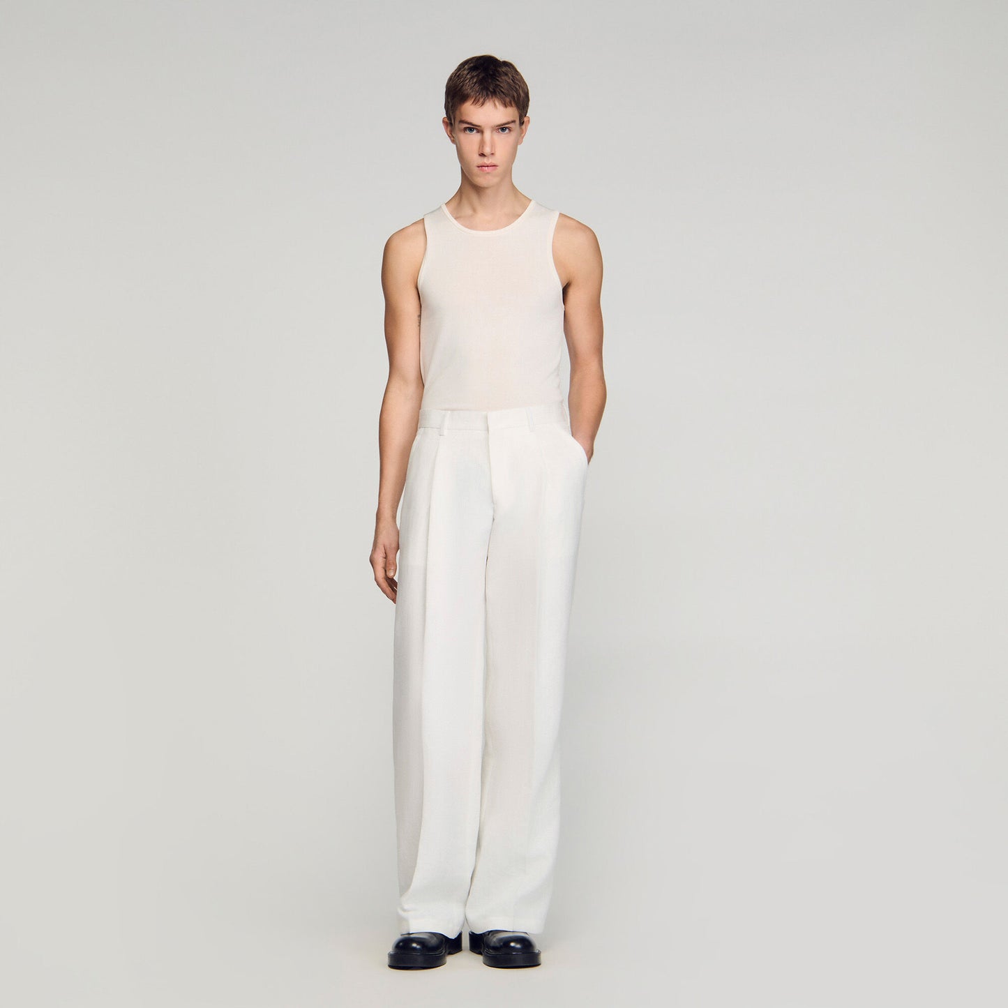Pantalón de traje de lino