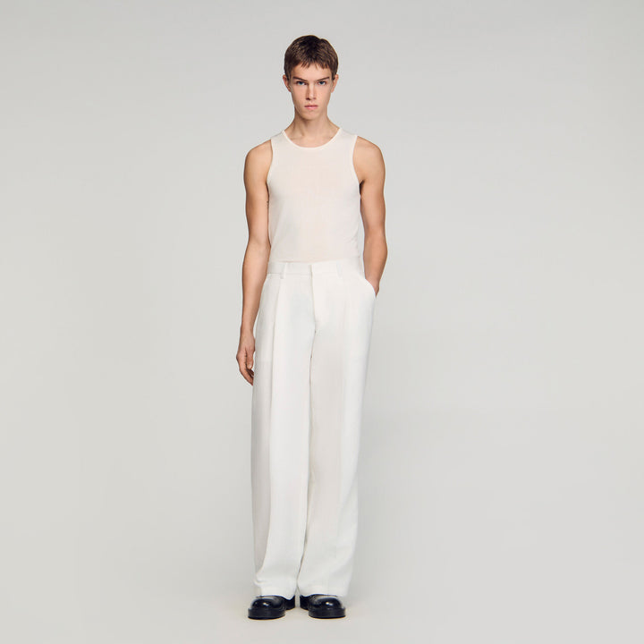 Pantalón de traje de lino