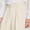 Pantalón ancho algodón lino pinzas