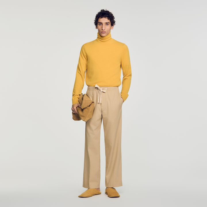 Pantalón ancho de algodón