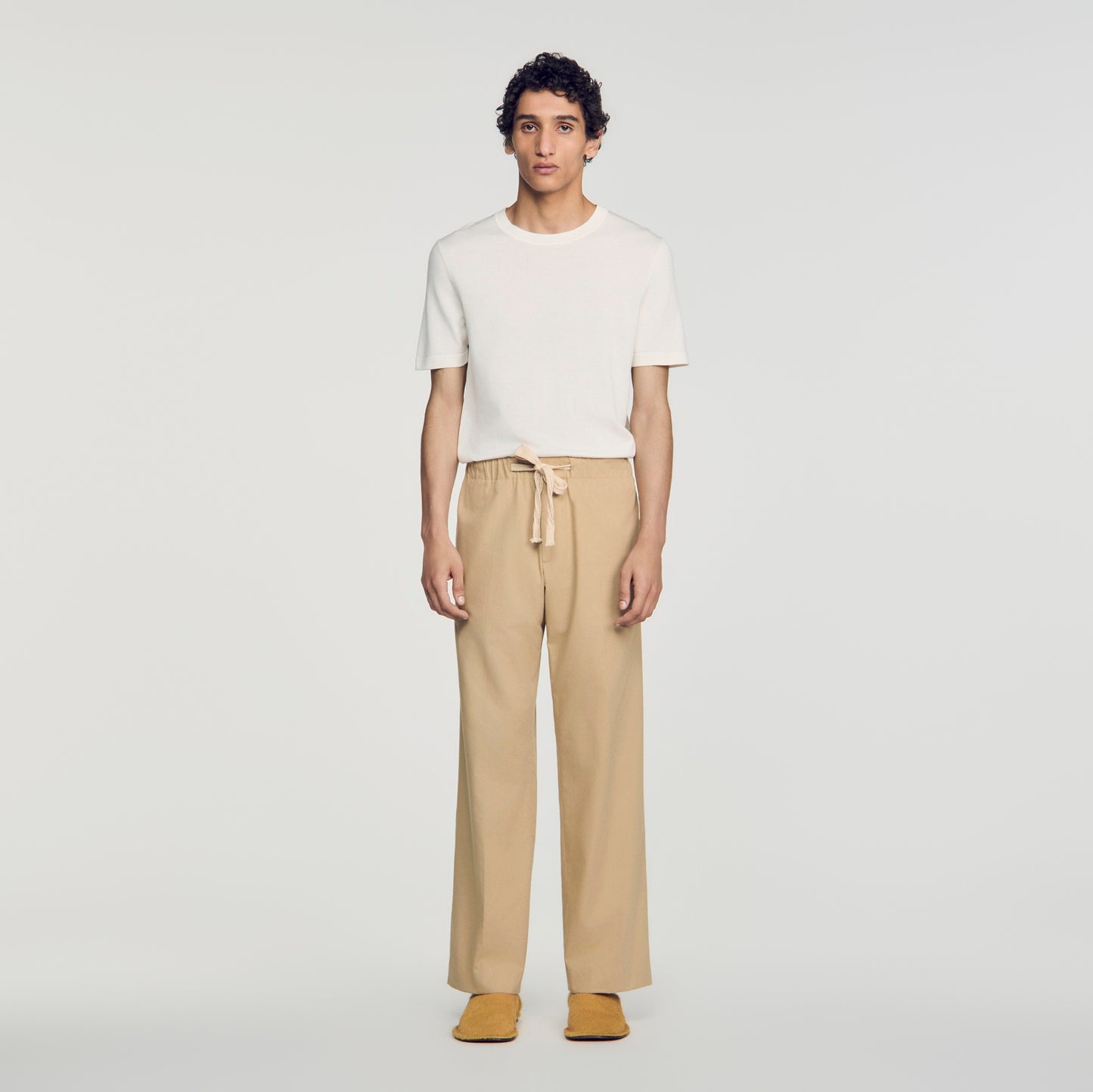 Pantalón ancho de algodón