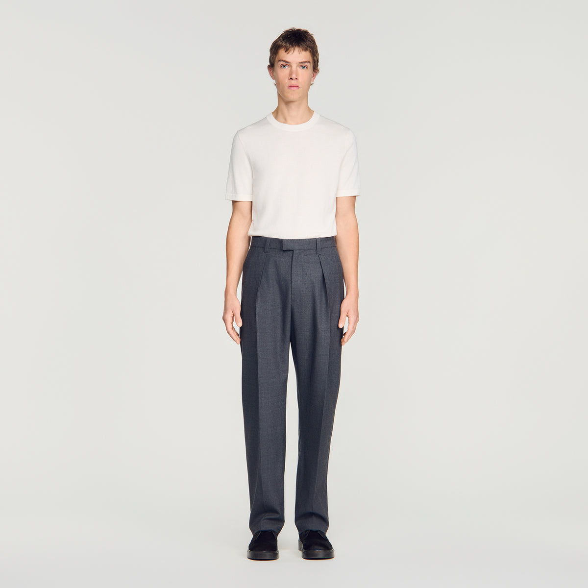 Pantalón ancho de lana